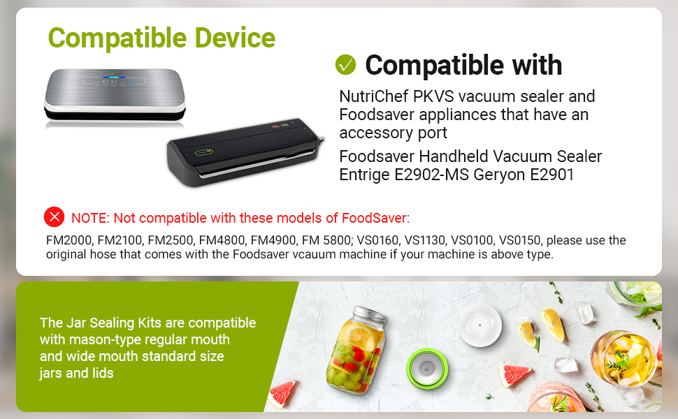 Mason Jar Vacuum Sealer for FoodSaver Vacuum Sealer,Jar Sealer and