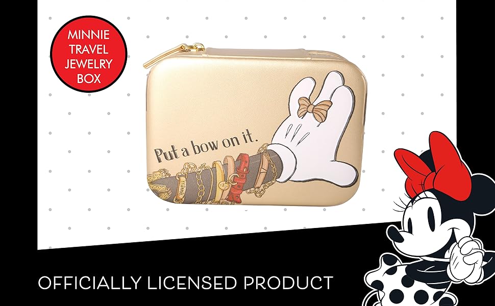  mini kids home disney storage gold magic bax portable bow accessores merchandise purse polka dots