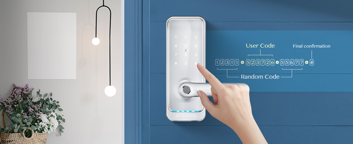 Keypad Smart Door Lock with Handle Kucacci Keyless Entry Door Lock