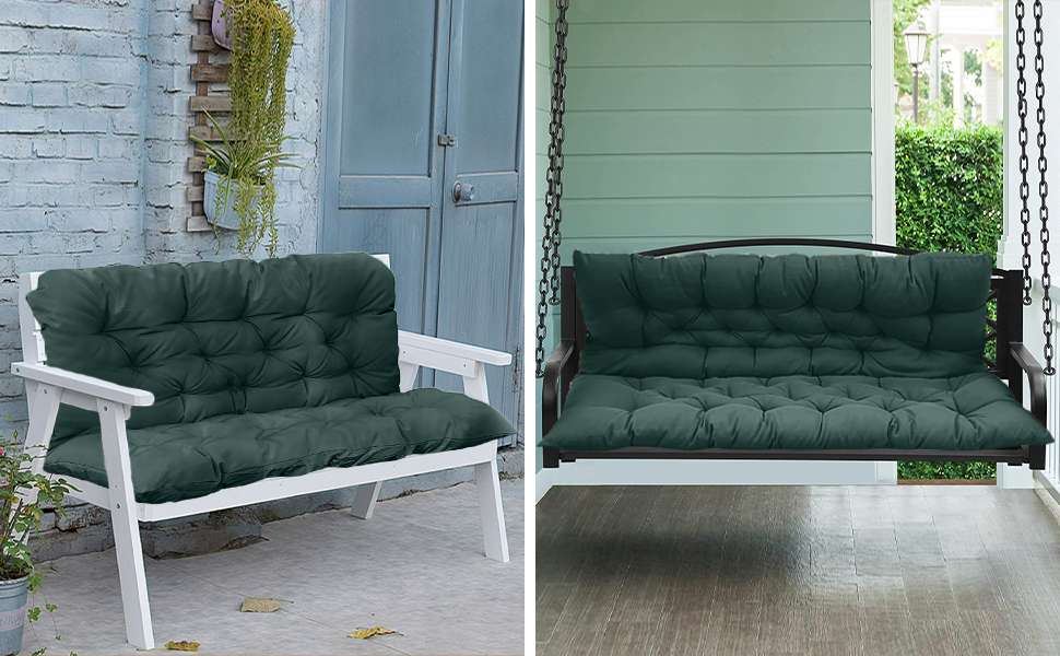Porch Swing Cushions with Backrest, Outdoor Swing Cushion