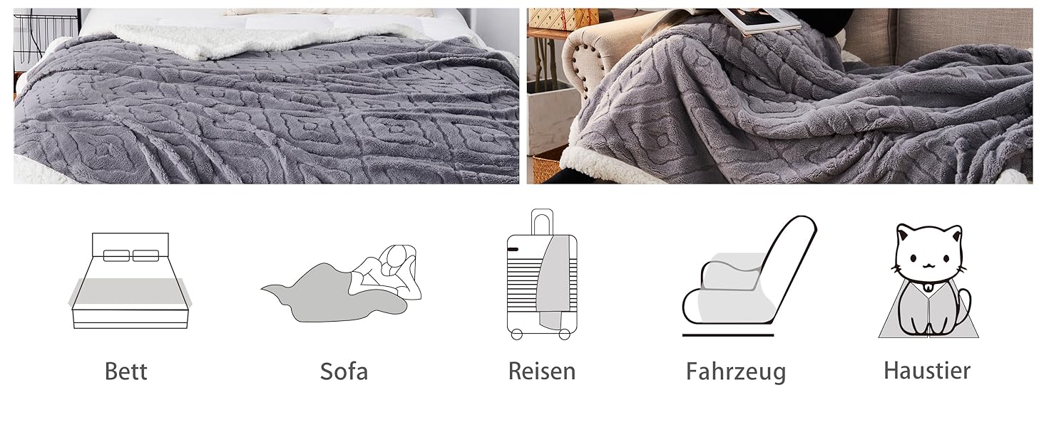  Kuscheldecke Flauschig