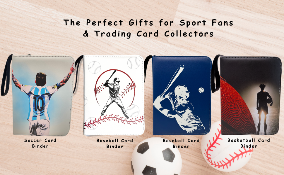 Sport trading card binder baseball soccer basketball with sleeves