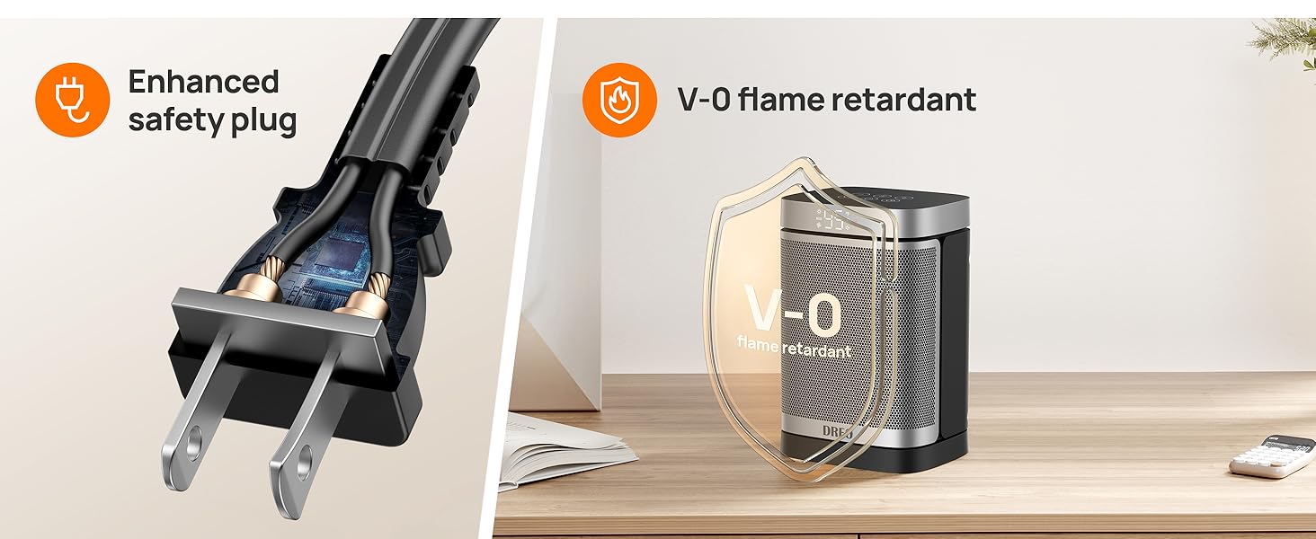 Dreo Space Heaters for Indoor Use, Atom One Portable Heater