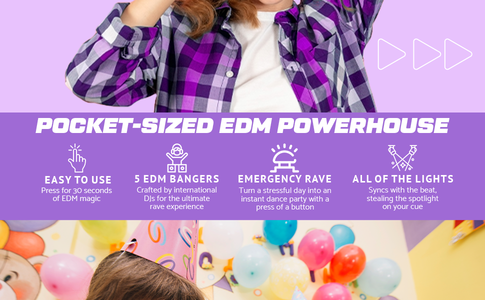  Rave Dance EDM Button with Music