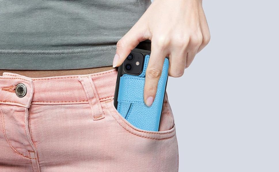 ZVEdeng iPhone 12/12 Pro Wallet Case Support Magsafe