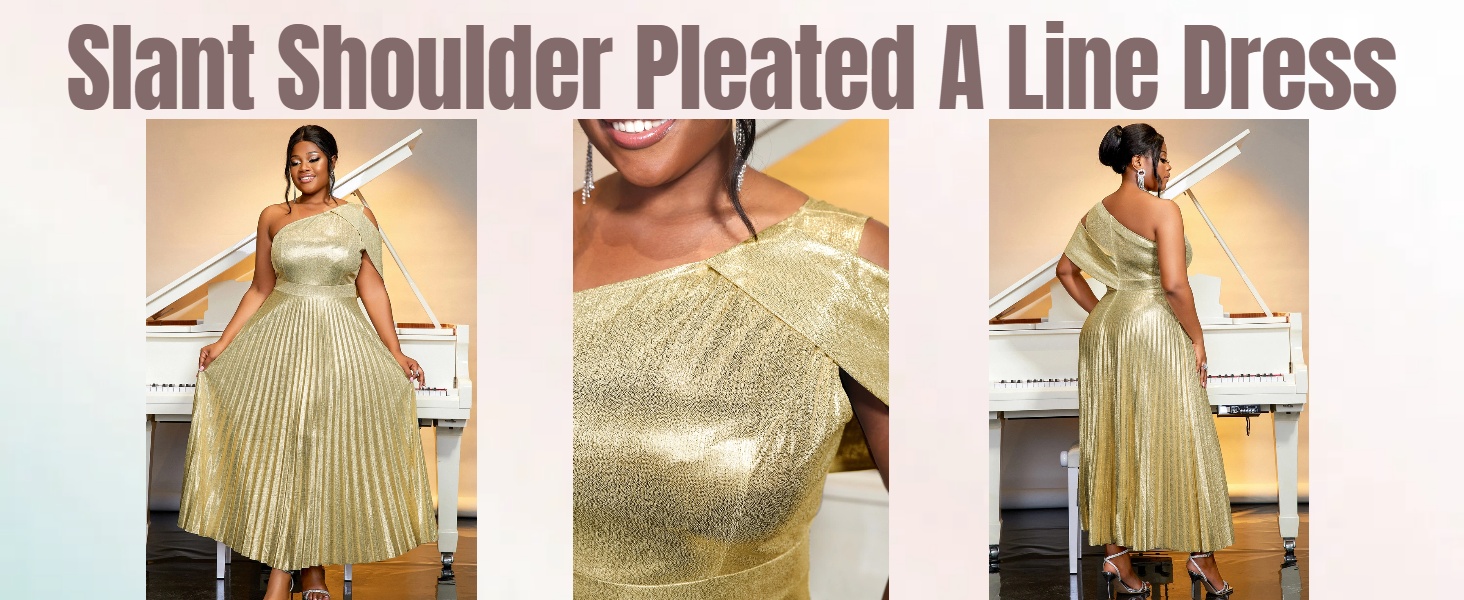 irregular neck one shoulder dress