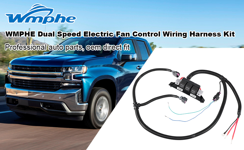WMPHE Dual Speed Electric Fan Control Wiring Harness Kit