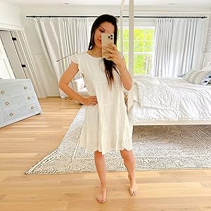 solid color mini dress