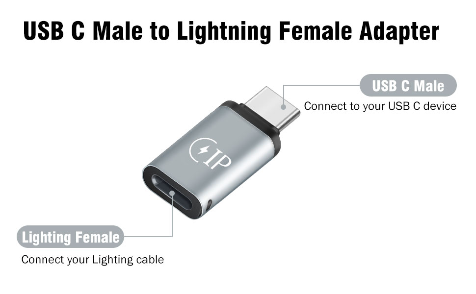 RUIZHI 2 Pack USB C zu Lightning Adapter+Lightning zu USB C Adapter