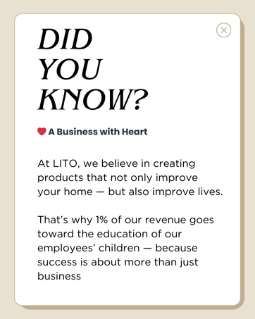 Ethical business practices, giving back brand