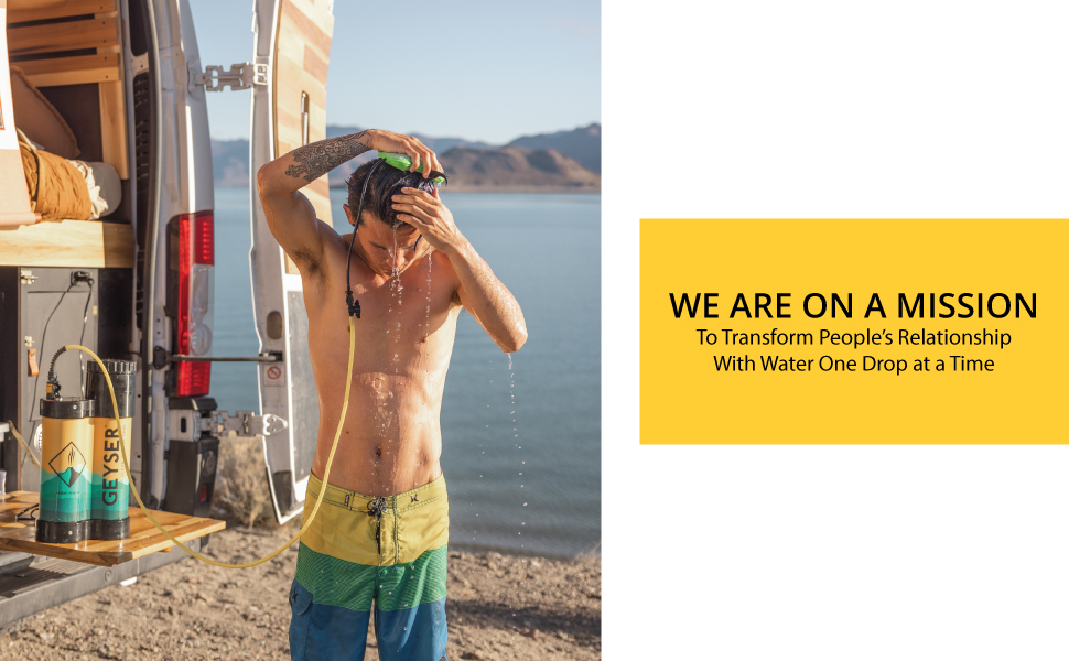 Geyser System Portable Shower & Cleaning Kit Used with