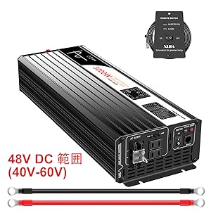 12v入力 110v出力 3000w インバーター 110v充電機能 ワンゲイン インバーター＆充電器 4点セット 3000W 12V 正弦波