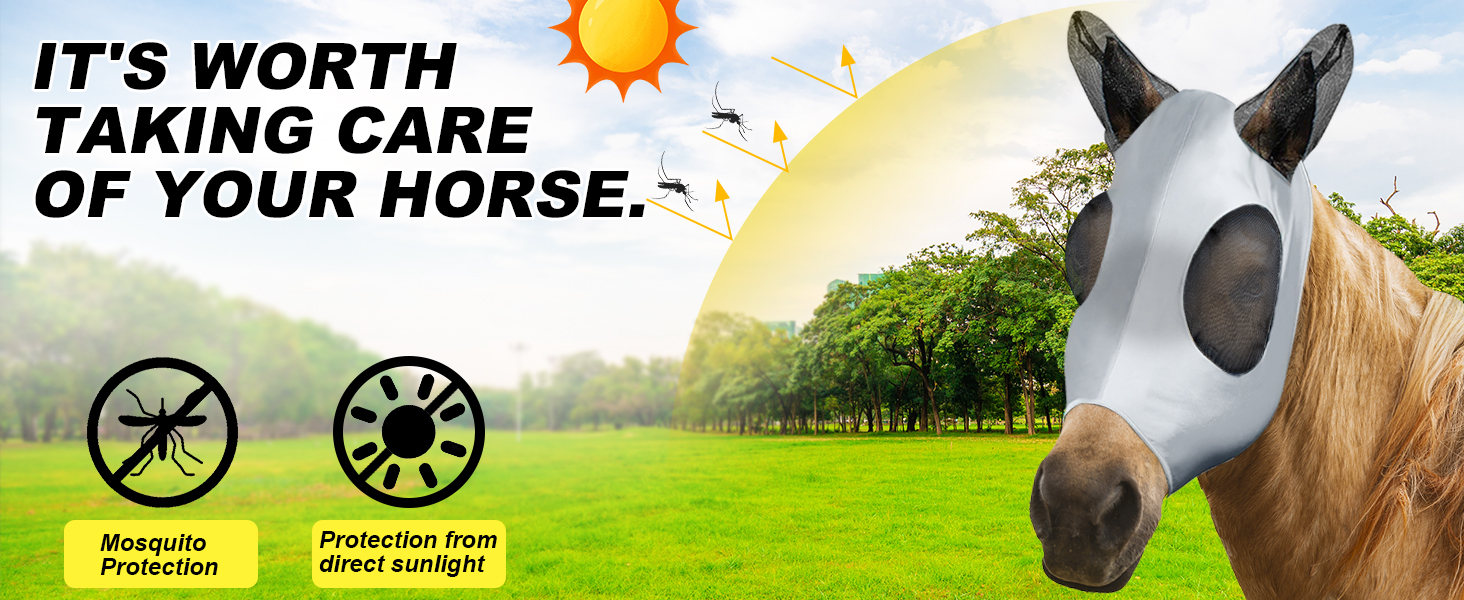 Protective Trainning tool Ears Cover Mask Prevents Sunlight flies