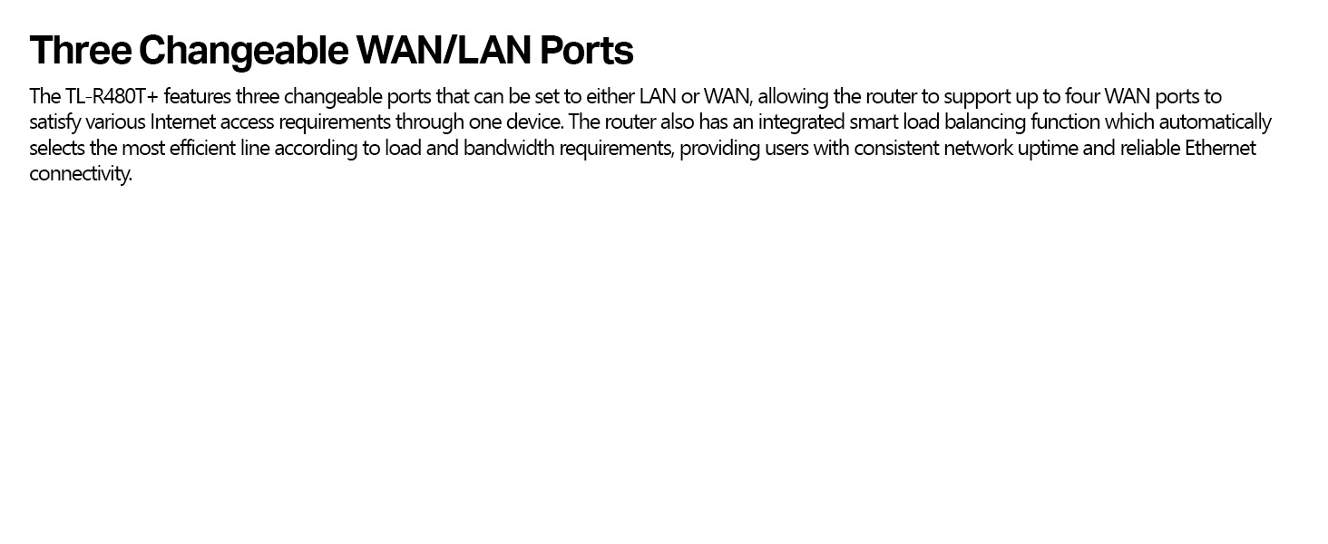 TL-R470T+ Load Balance Broadband Router