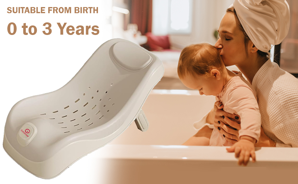 Kids New Born Baby Bathtub Support Tub 3 Gear Height Adjustable Large Hook Design Infant Support