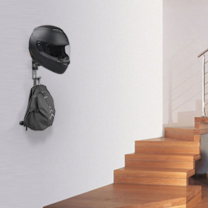 Metal Helmet Racks with 2 Hooks for Motorcycle Bike Truck Trailer Dugout