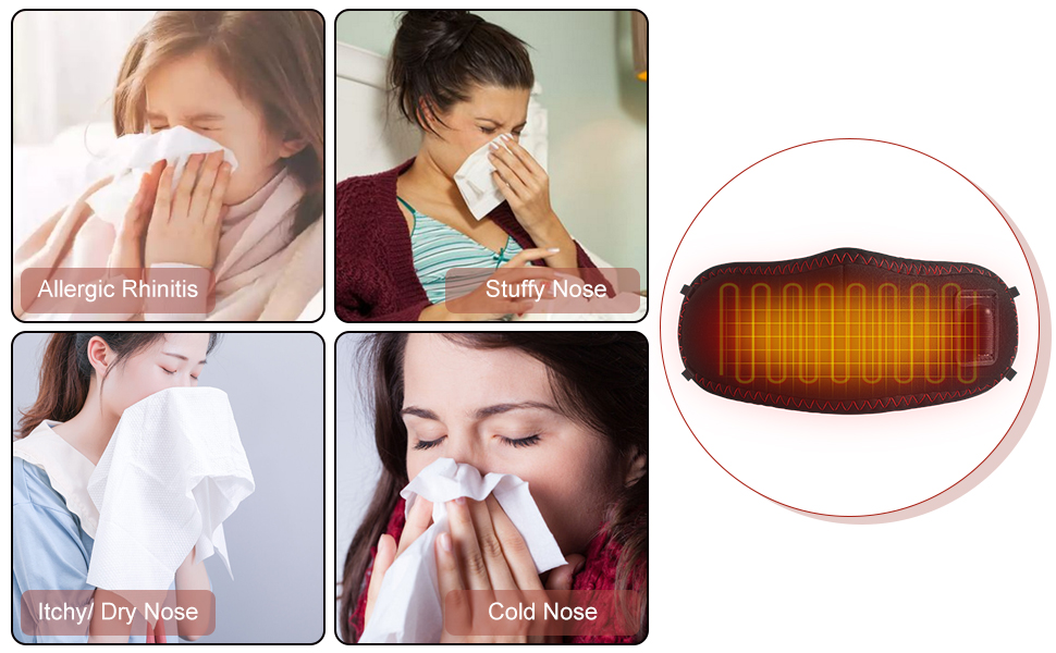 3D Therapy Heated Nose Cover, Winter Nose Warmer Hot