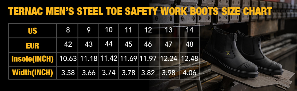 steel toe work boots for men