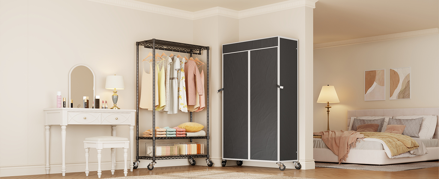 Higeego H4 clothes rack with cover 3