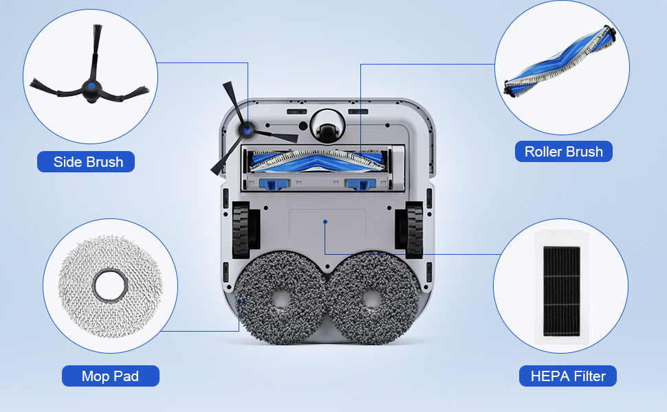 Zubehör Ersatzteil für Ecovacs Deebot X5 Omni