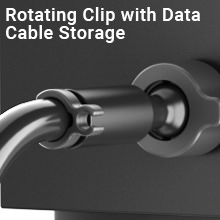Rotating Clip with Data Cable Storage