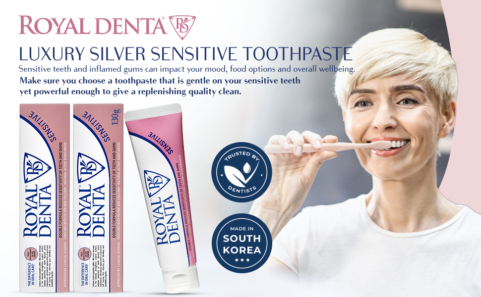 Royal Denta 2Pack Sensitive Toothpaste for Sensitive Teeth and Gums