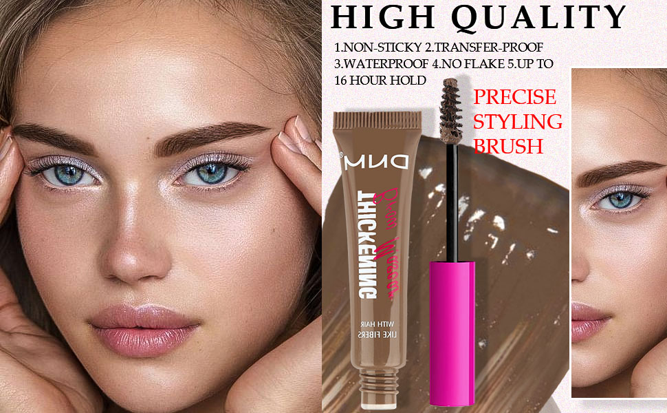 Tinted Thickening Brow Mascara,Brow Fast Sculpt,Waterproof