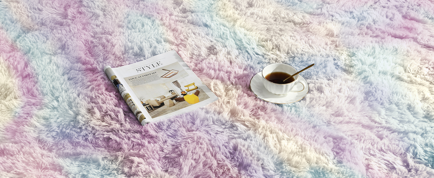 SHAGGY RUG RAINBOW