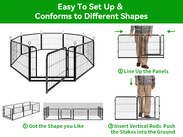 Amazon.com : Kfvigoho Puppy Playpen 8 Panels Small Dog Fence