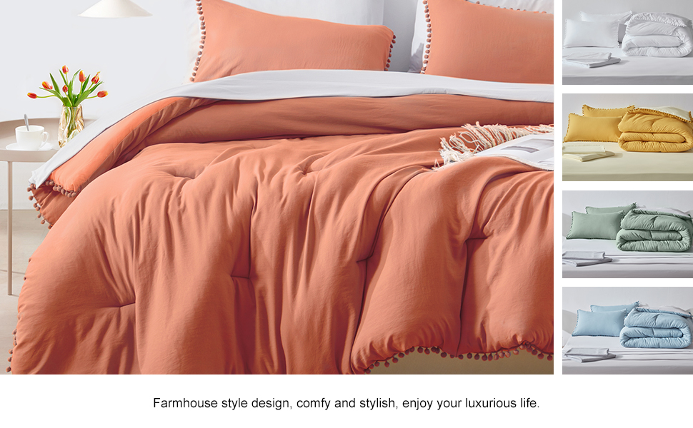 GRT King Size Bed in a Bag 7Pieces Reversible Comforter