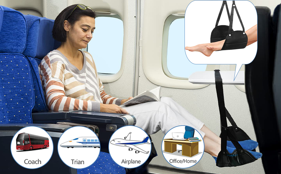 Airplane Foot Rest Upgraded Ergonomic Adjustable Foot