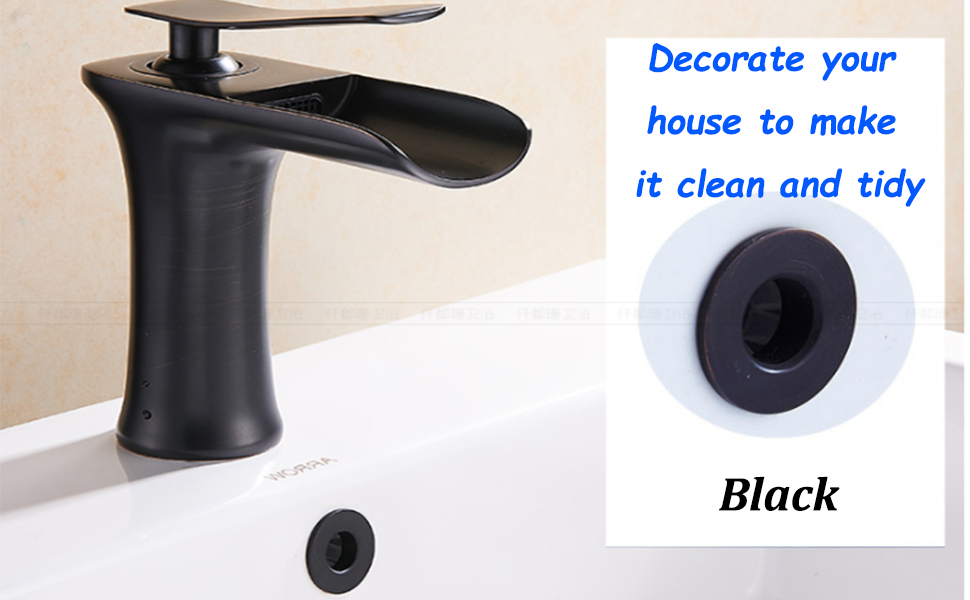 4 Pack Kitchen Bathroom Sink Overflow Ring Cover Bath Sink Hole Round