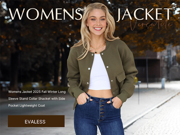 Amazon.com: EVALESS Women's 2025 Fashion Jackets Cropped