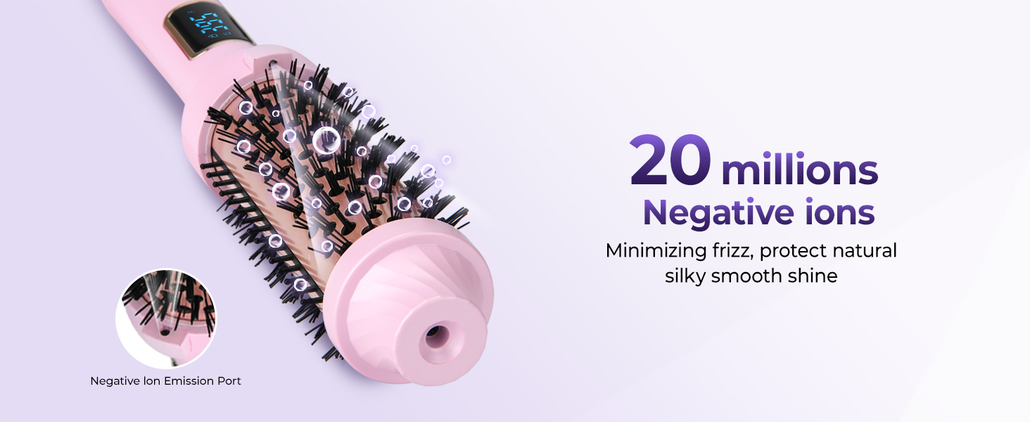 negative ions Heated Round Brush