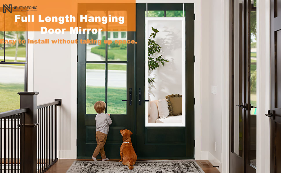 NeuType 51" x 18" Over The Door Mirror Full Length Mirror