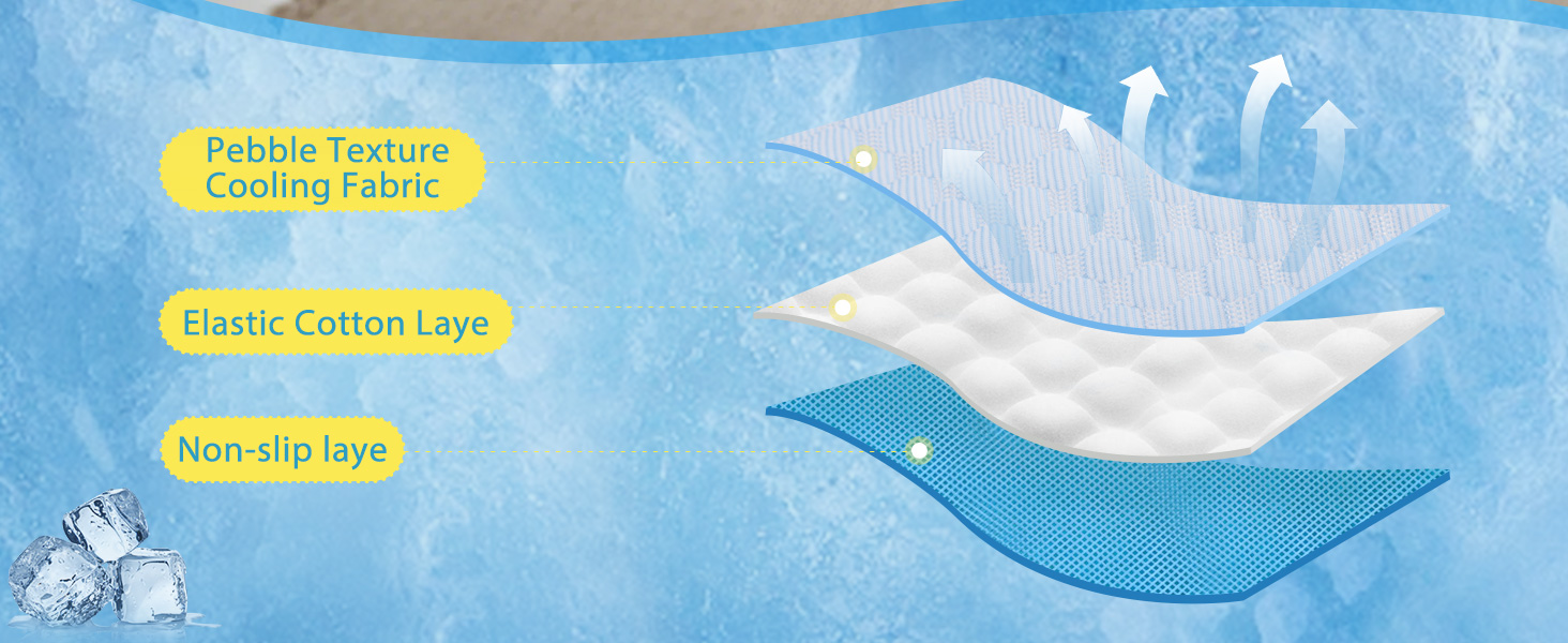Non-slip laye pet cooling mat