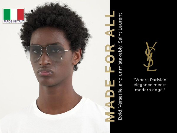 Amazon.com: SAINT LAURENT SL CLASSIC 11 M Pilot Shape