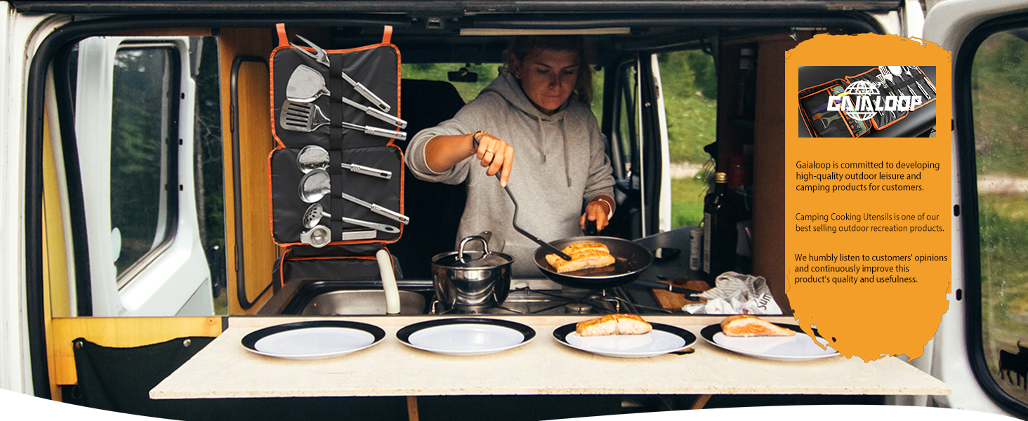 RV camping camp cooking utensil equipment