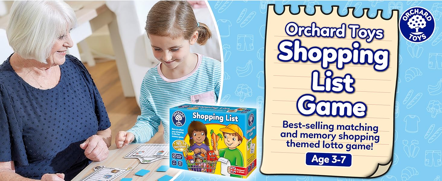 orchard toys shopping list game guessing travel for kids fun activity memory cards brain games