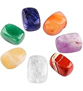 Rockcloud Healing Crystal 7pcs Mixed Chakra Stones Palm Stone Reiki Balancing