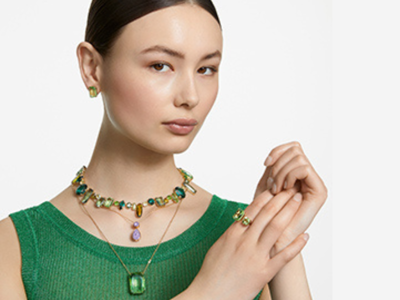 Swarovski pendant set for women swarovski infinity swarovski necklace set rhodium necklace