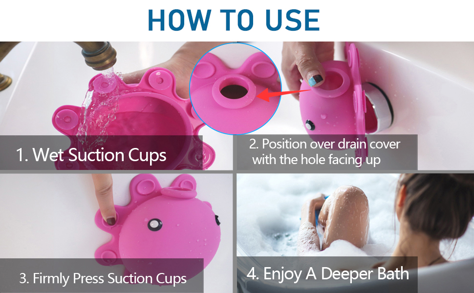 Tub Overflow Drain Cover, Purple Octopus Overflow Drain Cover, Silicone Drain Cover for Deeper