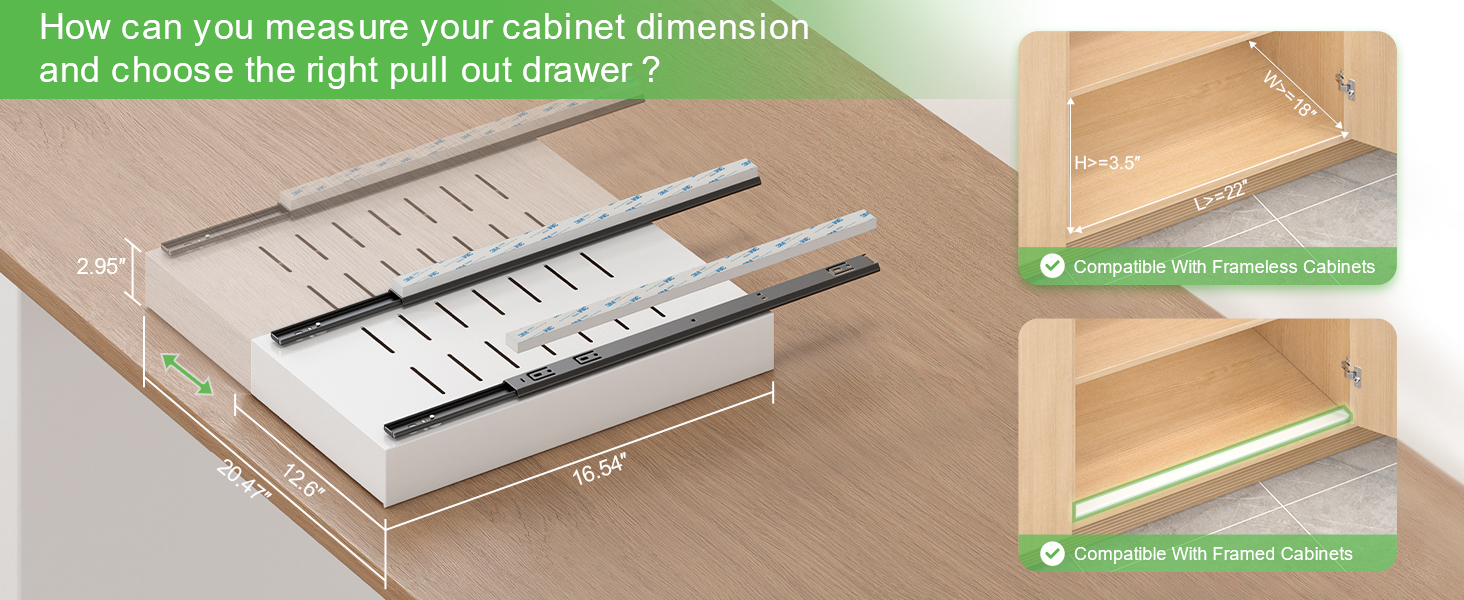 no drill drawers for kitchen cabinets