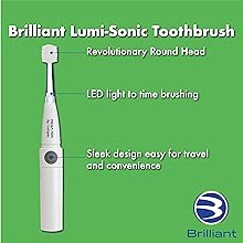 brilliant lumi travel sonic electric toothbrush for trip on the go battery operated