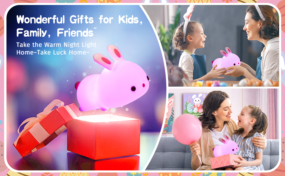 ctue bunny night light kids night light bedroom baby night light newborn kids lamp night light kids