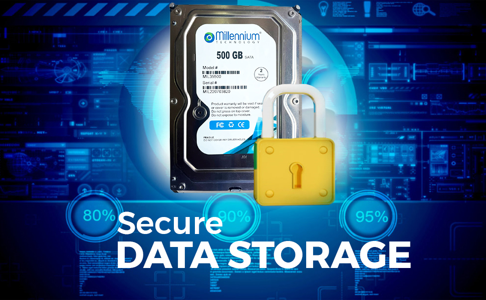 MILLENNIUM TECHNOLOGY 500GB SATA Surveillance Hard Drive for Desktop Pc