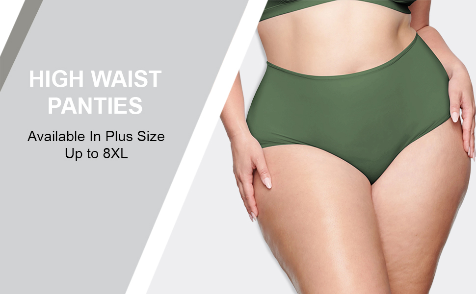 Plus Size High Waist Panties