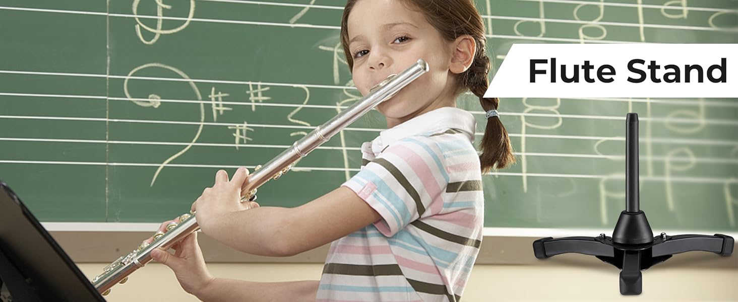 Vangoa Flute Stand Foldable Portable Tripod Holder Stand for Flute