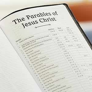 Miracles and Parables of Jesus Chart, Reading Plan, Gospels Holy Scriptures Holy Spirit Baptism