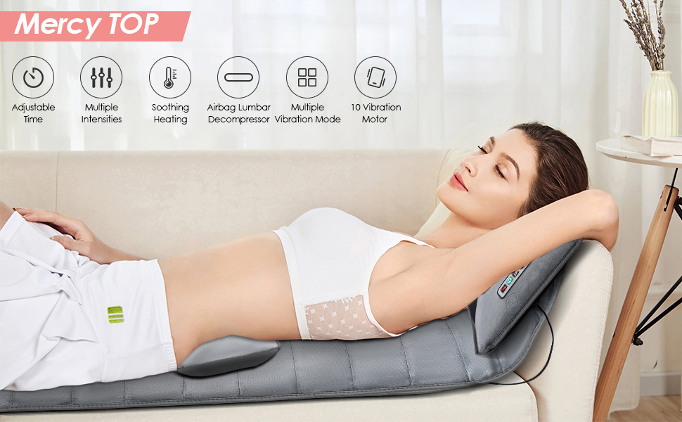 Mercy TOP Massage Mat for Full Body, 10 Motors Vibrating